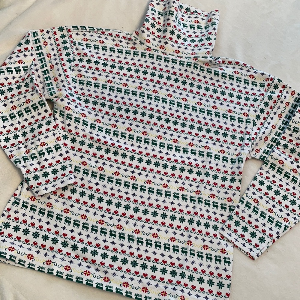 PBJ Sport holiday all cotton knit turtleneck T size S